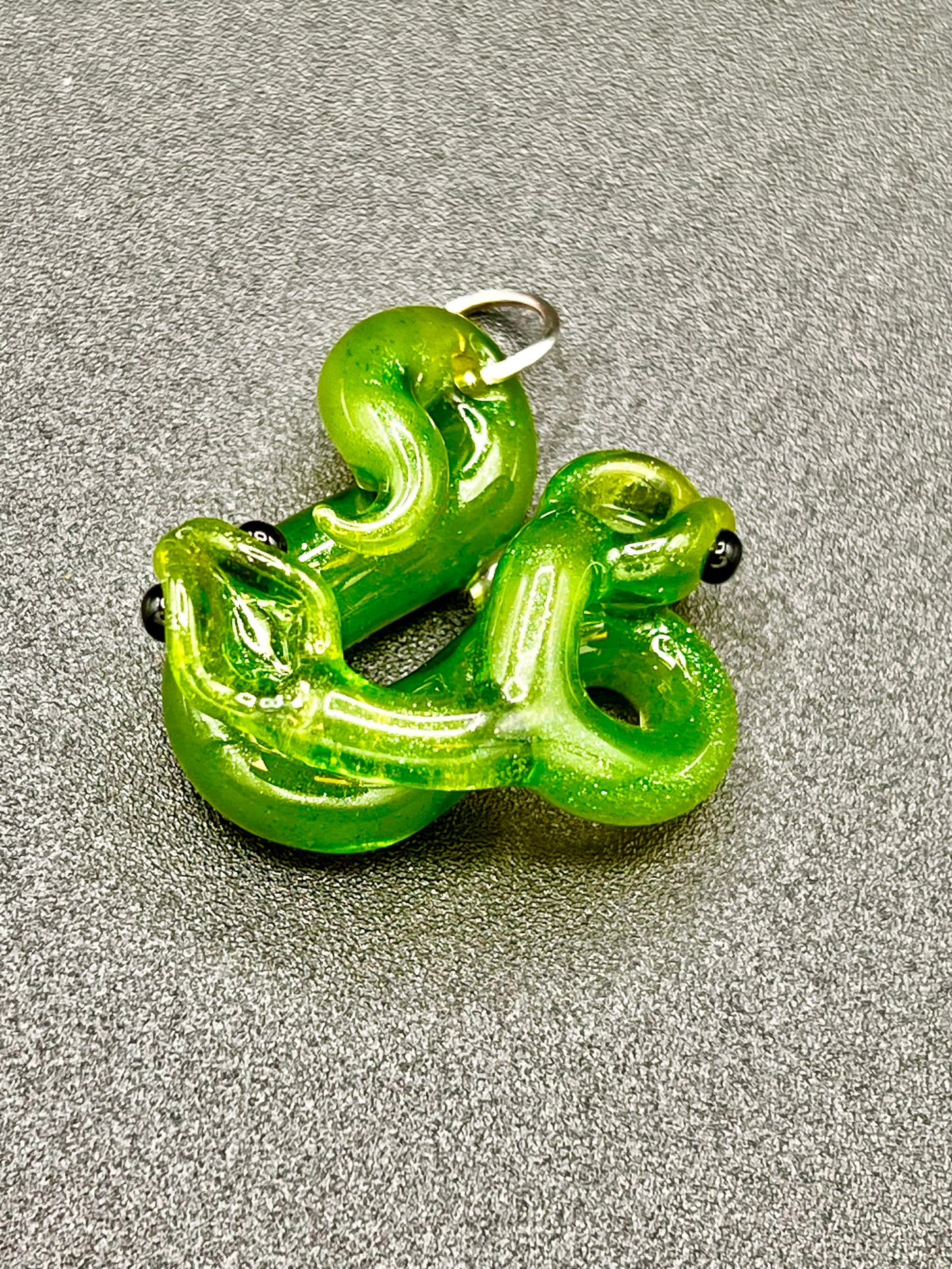 Gilyum Glass Double Headed Python Pendant