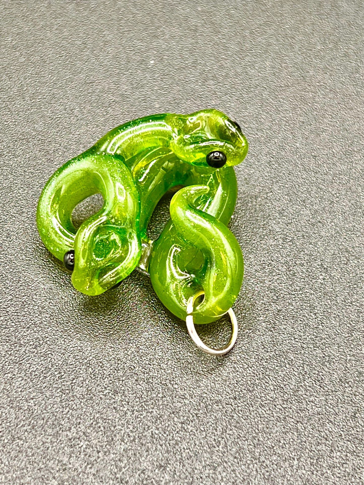 Gilyum Glass Double Headed Python Pendant