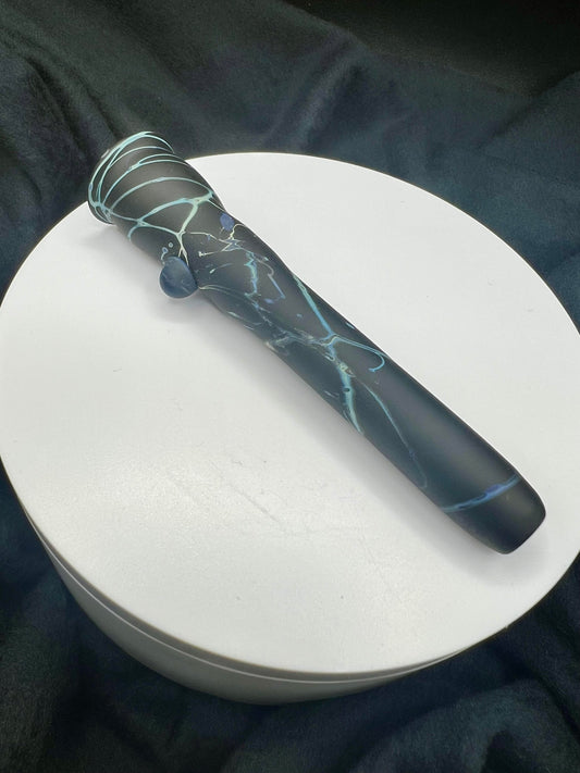 Electric Cool Blasted One Hitter by Jellyfish Glass