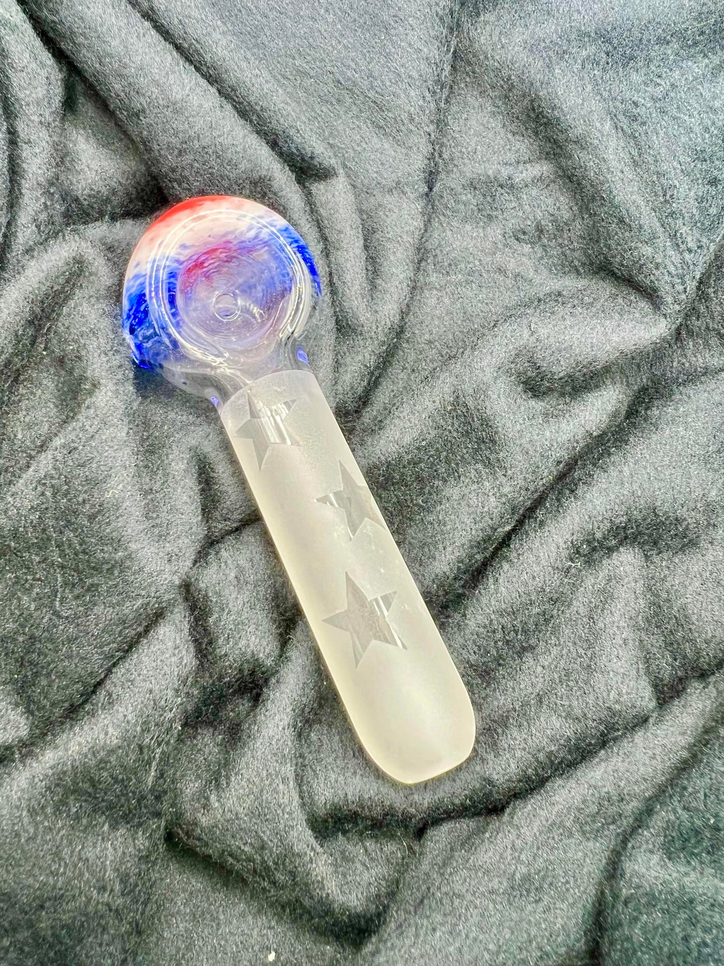 Freedom Frosted Spoon by Jellyfish Glass