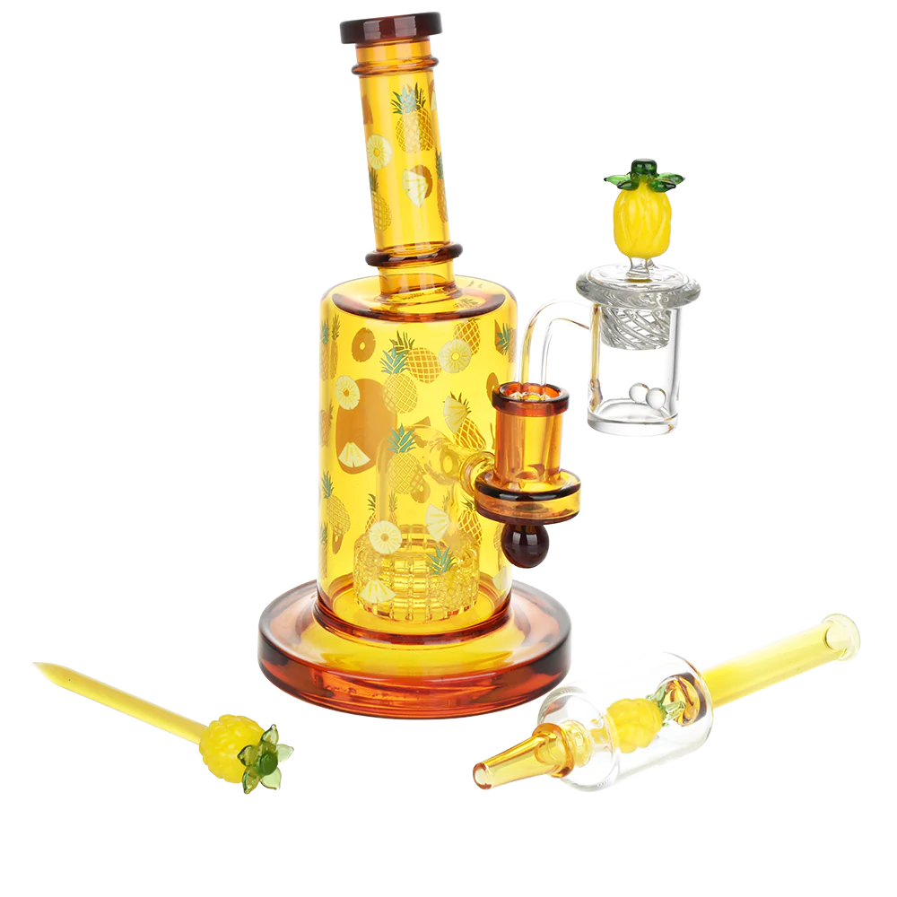 Pulsar Fruit Series Glow in the Dark Dab Rig Kit - Pineapple Express