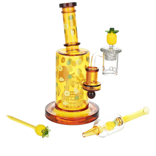 Pulsar Fruit Series Glow in the Dark Dab Rig Kit - Pineapple Express