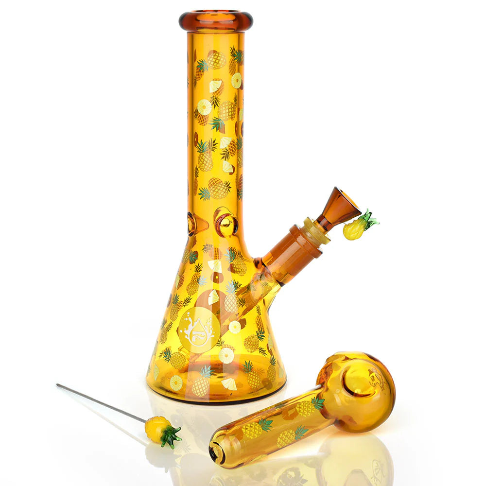 Pulsar Fruit Series Glow in the Dark Herb Water Pipe Kit - Pineapple Express