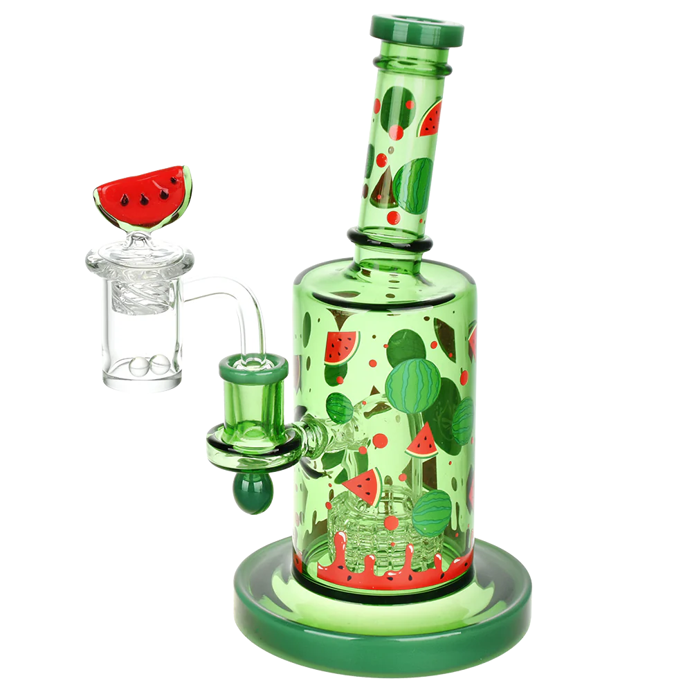 Pulsar Fruit Series Glow in the Dark Dab Rig Kit - Watermelon Zkittles