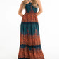 Geometric Mandalas Maxi Dress - Turquoise