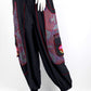 Geometric Mushroom Pants - BLK/PURP