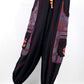 Geometric Mushroom Pants - BLK/PURP