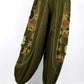 Geometric Mushroom Pants - GRN