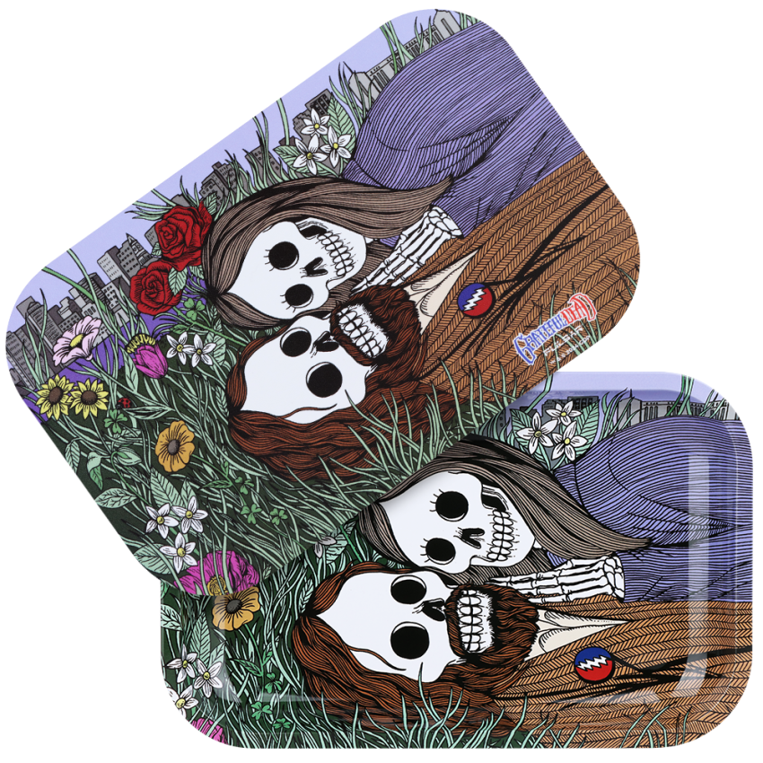 Grateful Dead x Pulsar Rolling Tray + Lid Bundle - Flower Couple