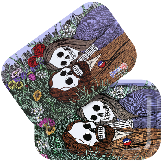 Grateful Dead x Pulsar Rolling Tray + Lid Bundle - Flower Couple