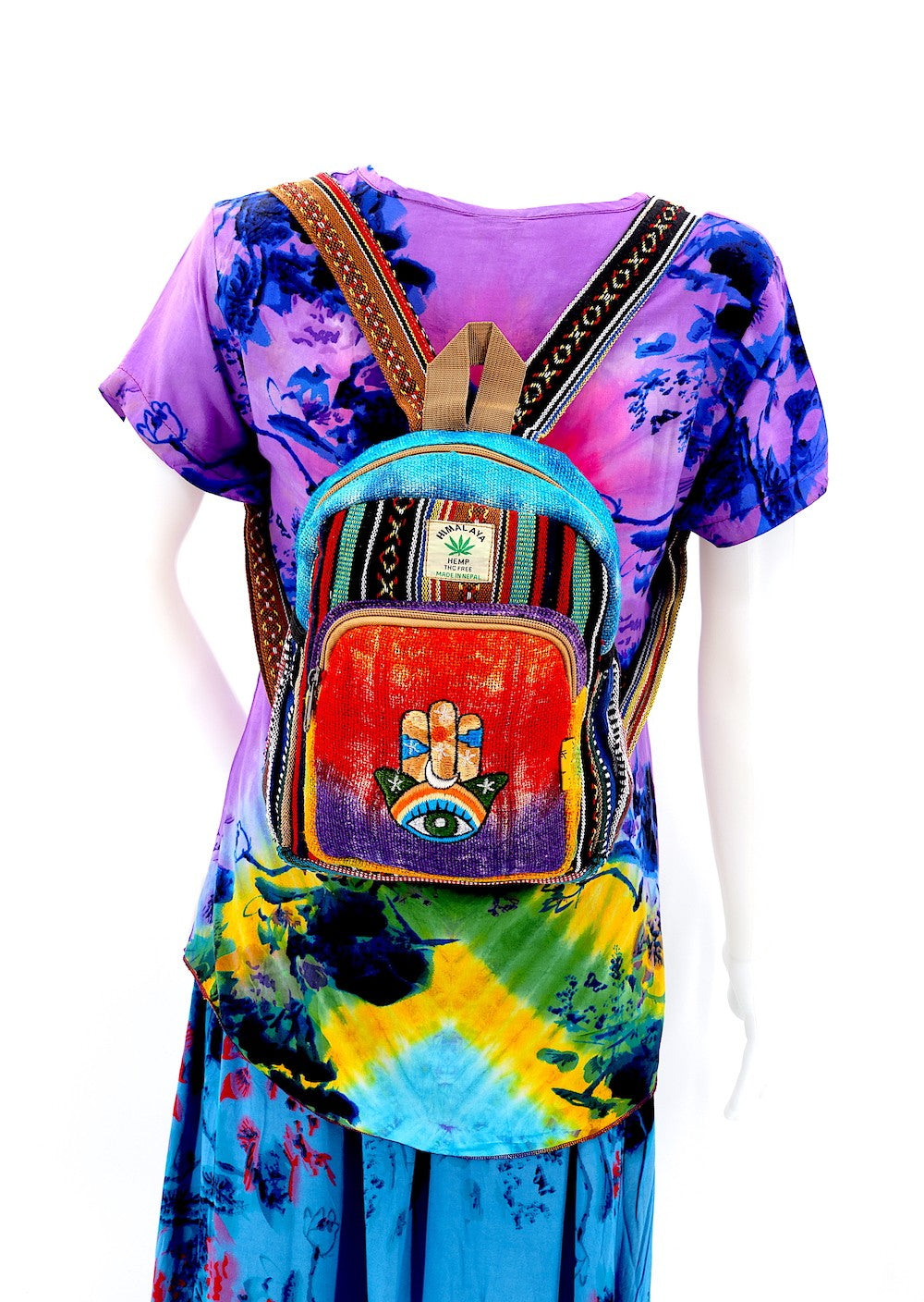 Hamsa Hand Backpack by Himalaya Handmade
