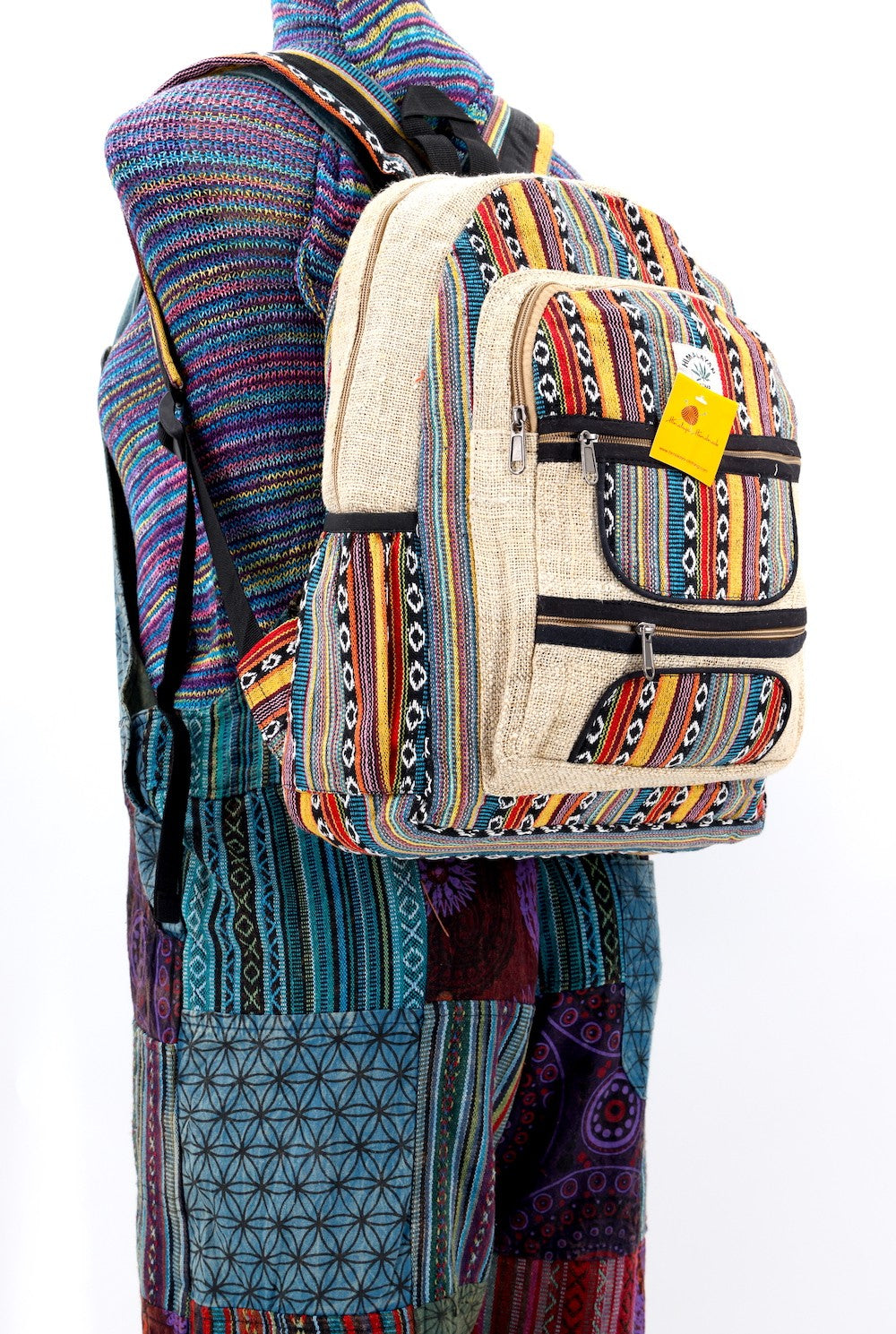 Hemp Backpack - 4-Pocket