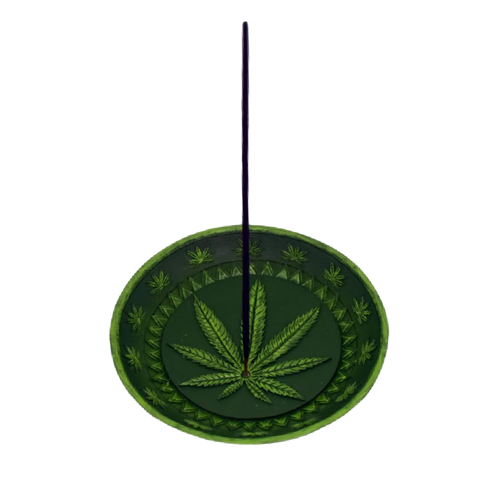 Hemp Leaf Dish Incense Burner