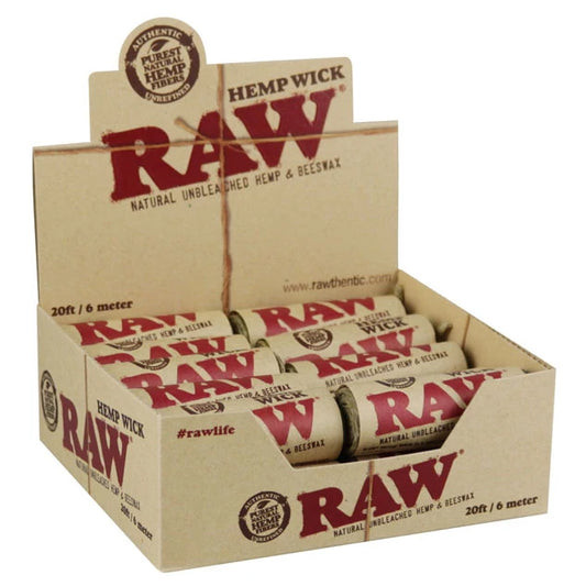 RAW Hemp Wick 20 ft Roll
