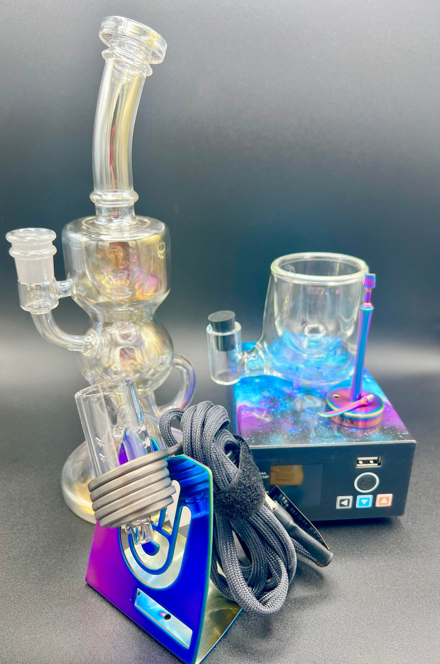 High Five LCD E-nail & Rig Kit - Galaxy/Chromatic