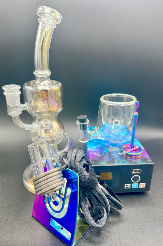 High Five LCD E-nail & Rig Kit - Galaxy/Chromatic