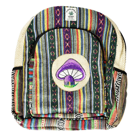 Himalaya Handmade Hemp Backpack - Funky Mushroom