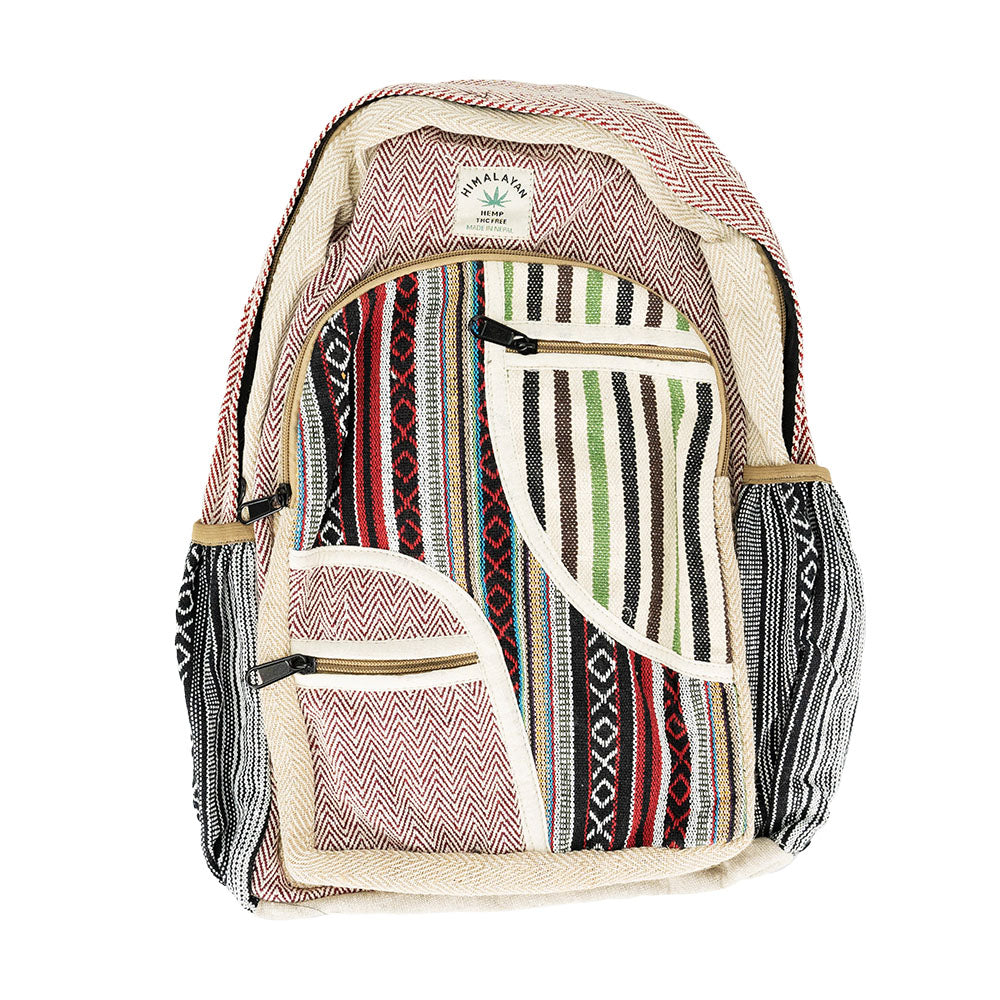 Himalaya Handmade Hemp Backpack - Funky Pockets