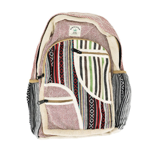 Himalaya Handmade Hemp Backpack - Funky Pockets