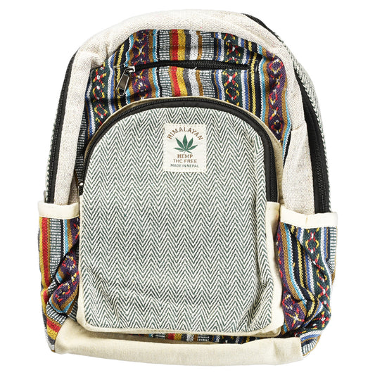 Himalaya Handmade Hemp Backpack - Rainbow Southwestern