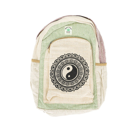 Himalaya Handmade Hemp Backpack - Yin Yang Mandala