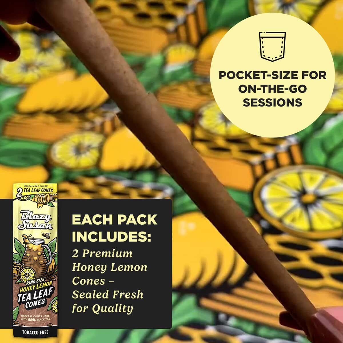 Blazy Susan Honey Lemon Tea Leaf Cones