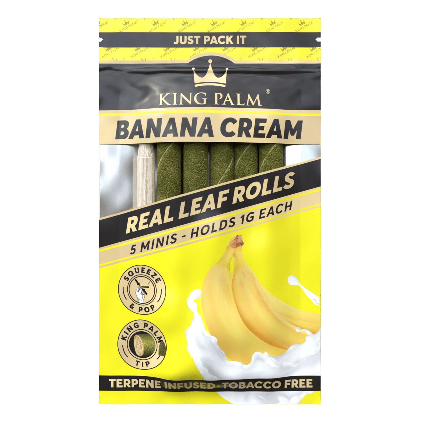 King Palm Hand Rolled Mini 5 Pack - Banana Cream