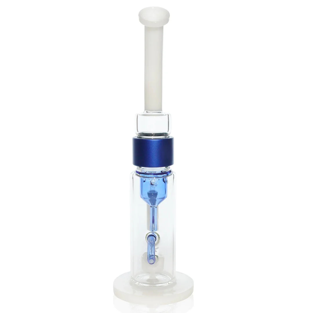 Prism Water Pipes White/Sapphire Klein Incycler Single Stack