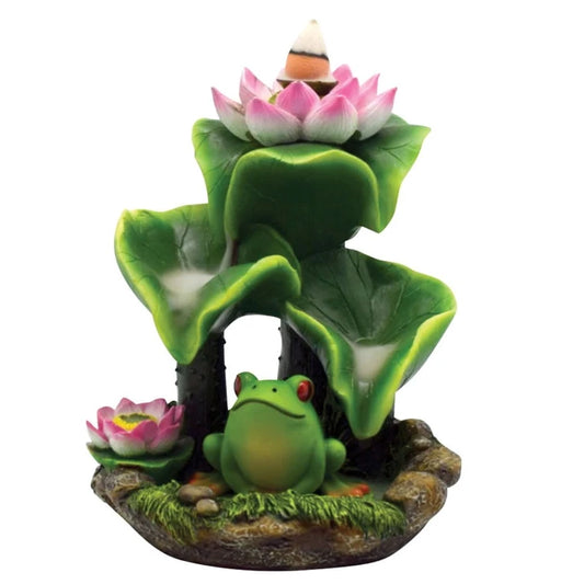 Lotus Frog Backflow Incense Burner