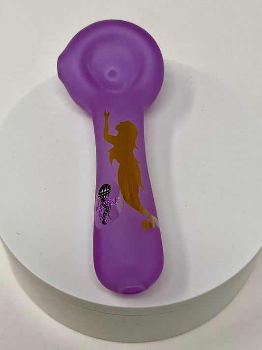 Jellyfish Glass Sandblasted Mermaid Spoon