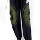 Mushroom Flower of Life Pants Black w/ Green