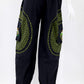 Mushroom Flower of Life Pants Black w/ Green