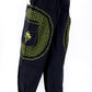 Mushroom Flower of Life Pants Black w/ Green