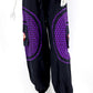 Mushroom Flower of Life Pants Black w/ Purple