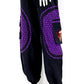 Mushroom Flower of Life Pants Black w/ Purple