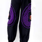 Mushroom Flower of Life Pants Black w/ Purple