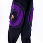 Mushroom Flower of Life Pants Black w/ Purple