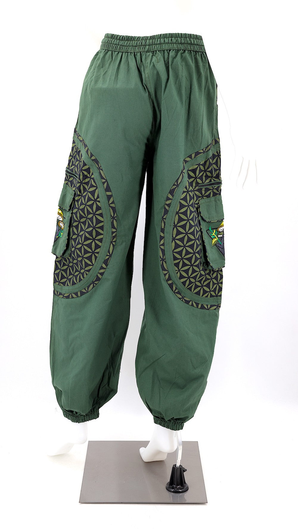 Mushroom Flower of Life Pants Green w/ Green