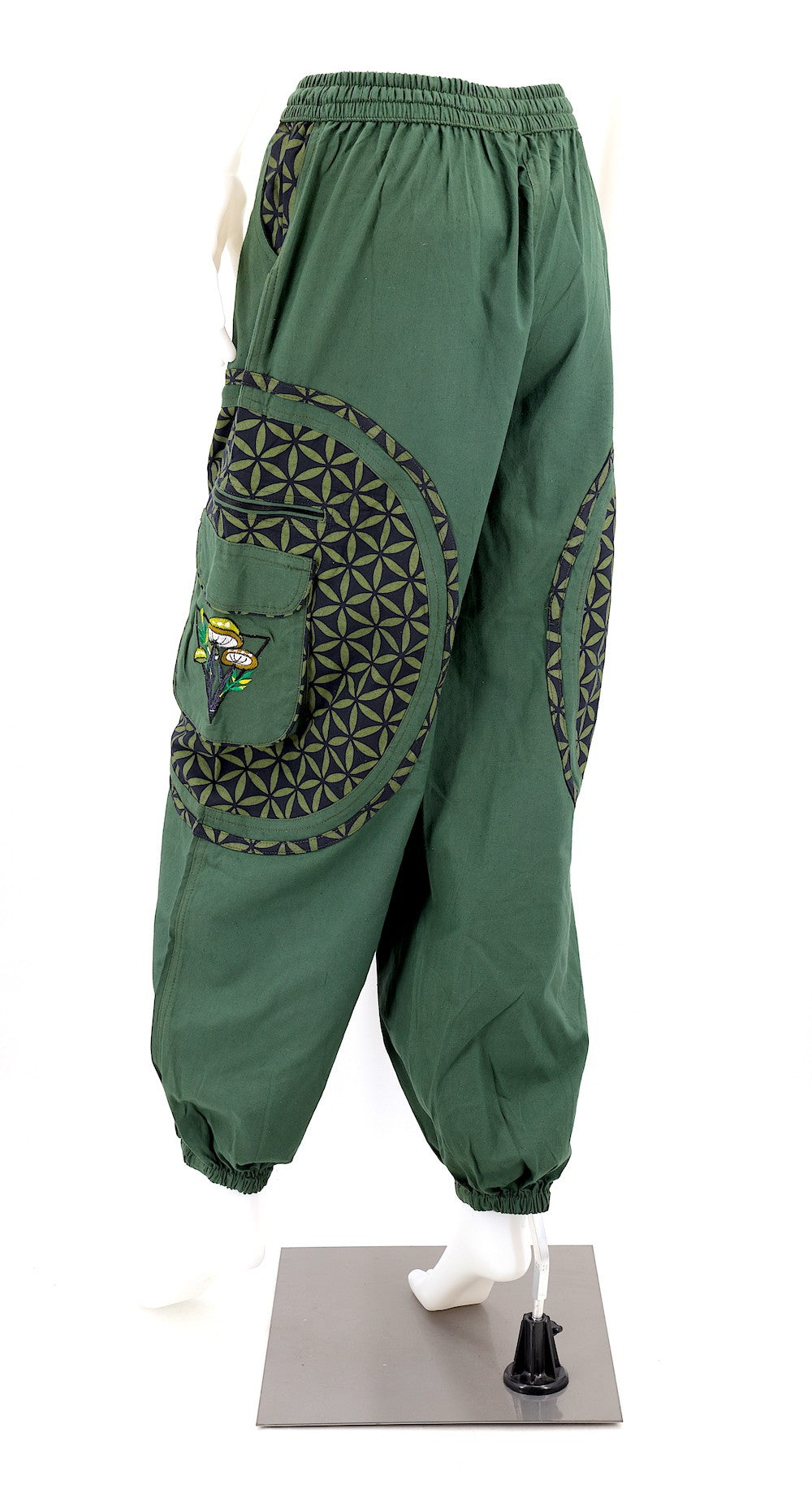 Mushroom Flower of Life Pants Green w/ Green