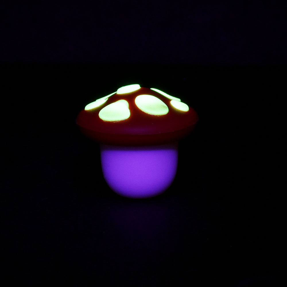 Mushroom Silicone Glow in the Dark Concentrate Container