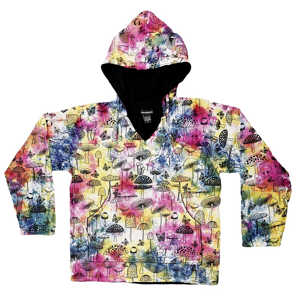 Threadheads Fleece-Lined Tie-Dye Mushroom Hoodie