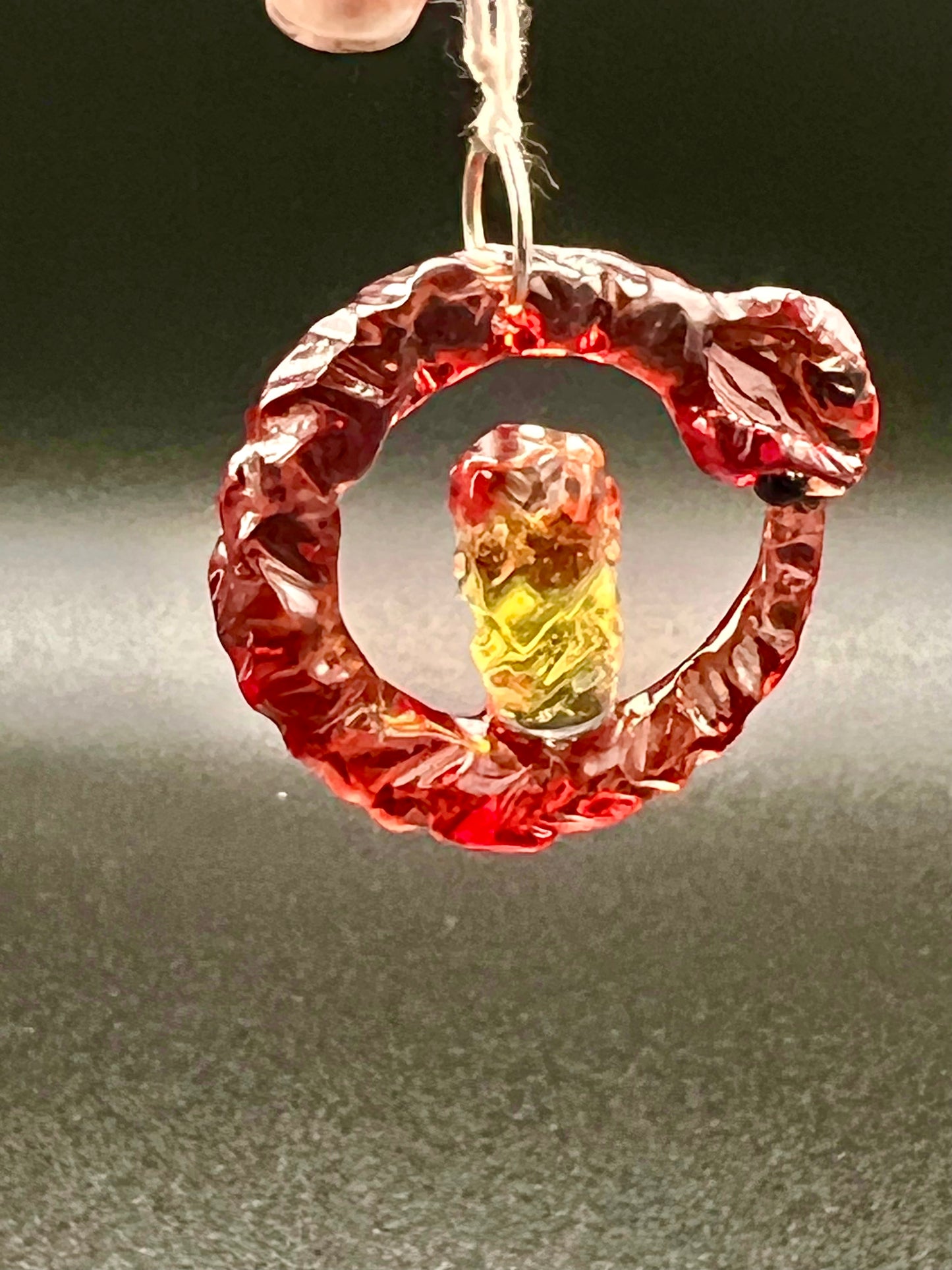 Gilyum Glass Ouroboros Crystal Pendant