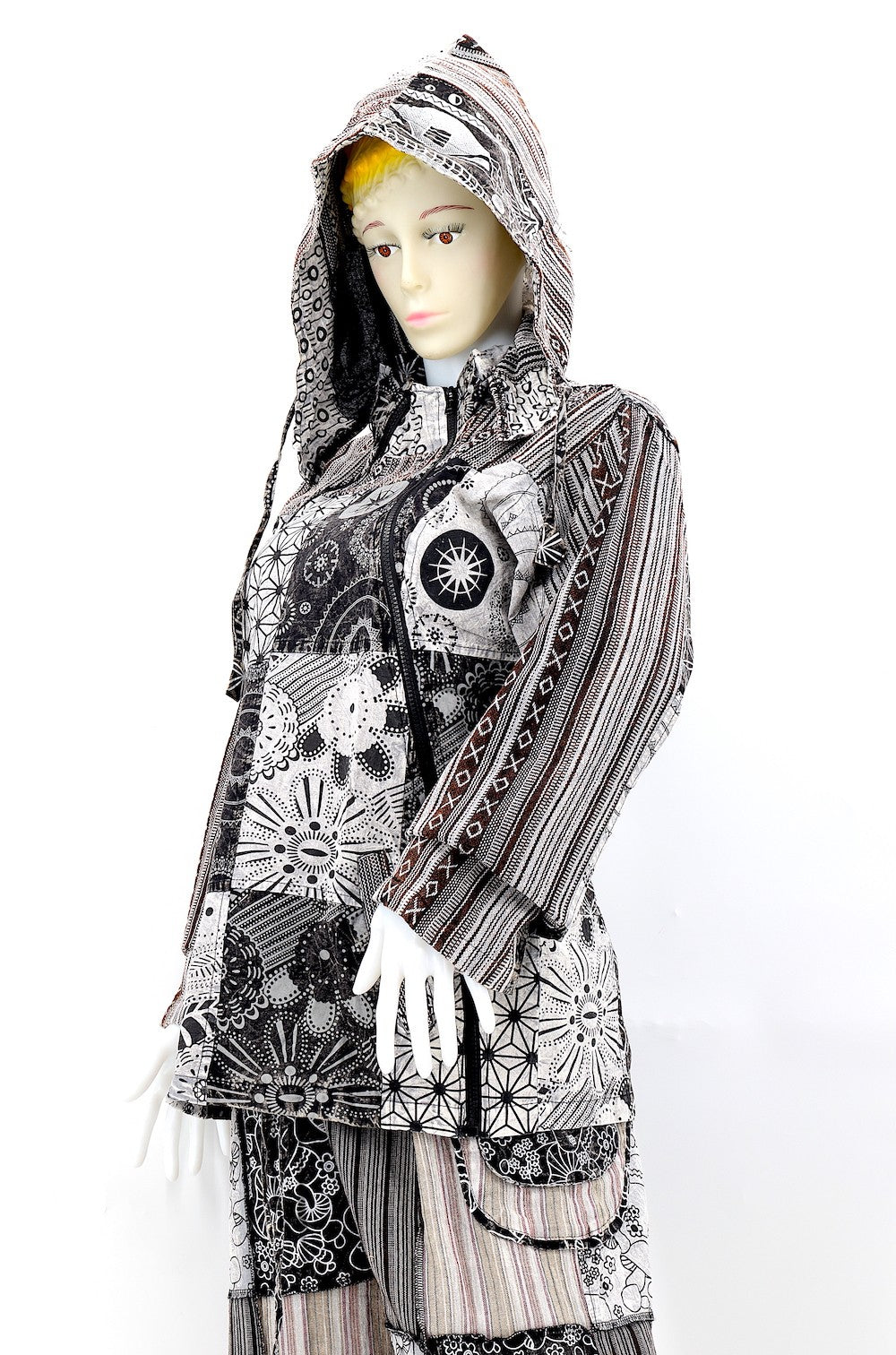 Patchwork Jacket Black/Grey by Himalaya Handmade