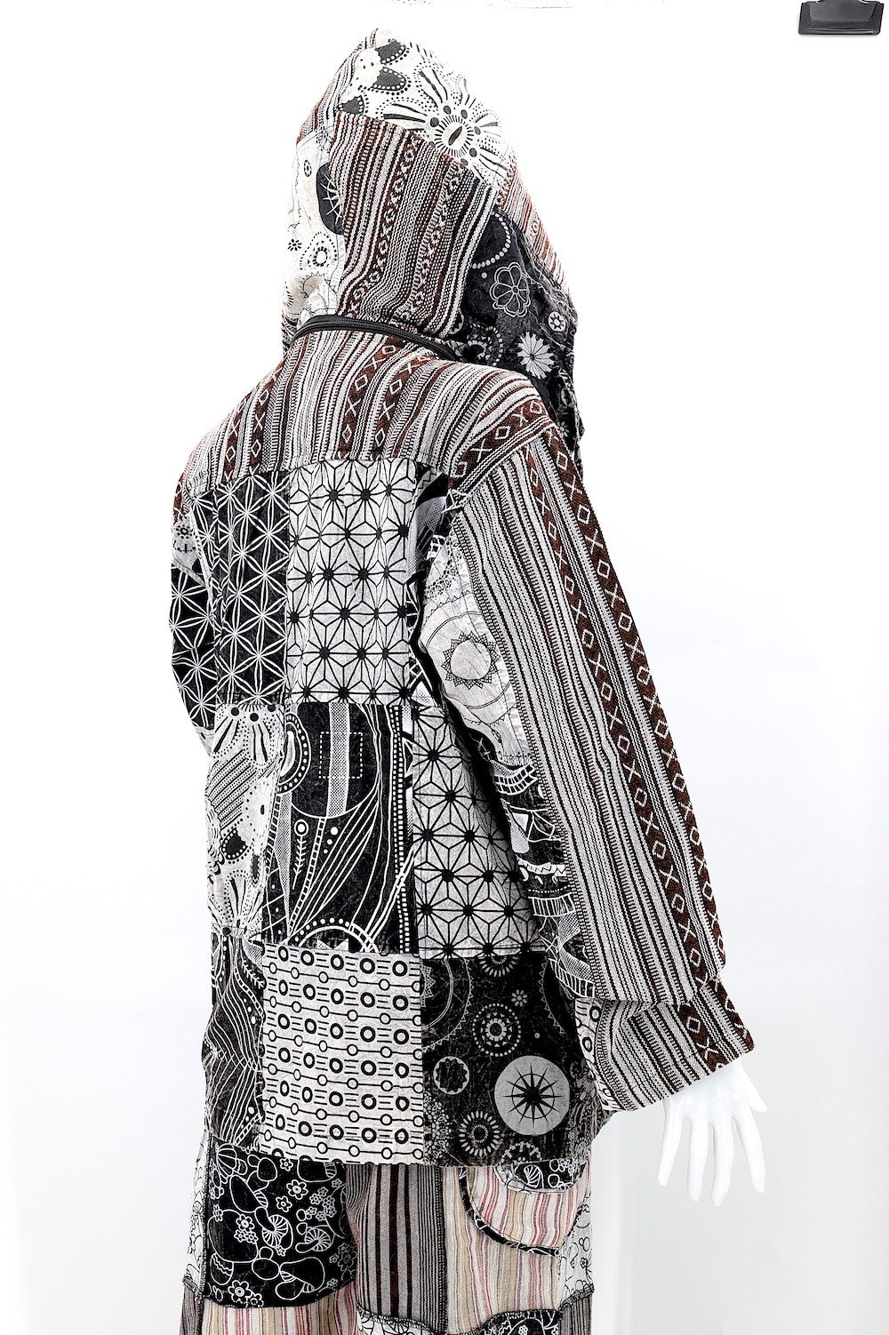 Patchwork Jacket Black/Grey by Himalaya Handmade