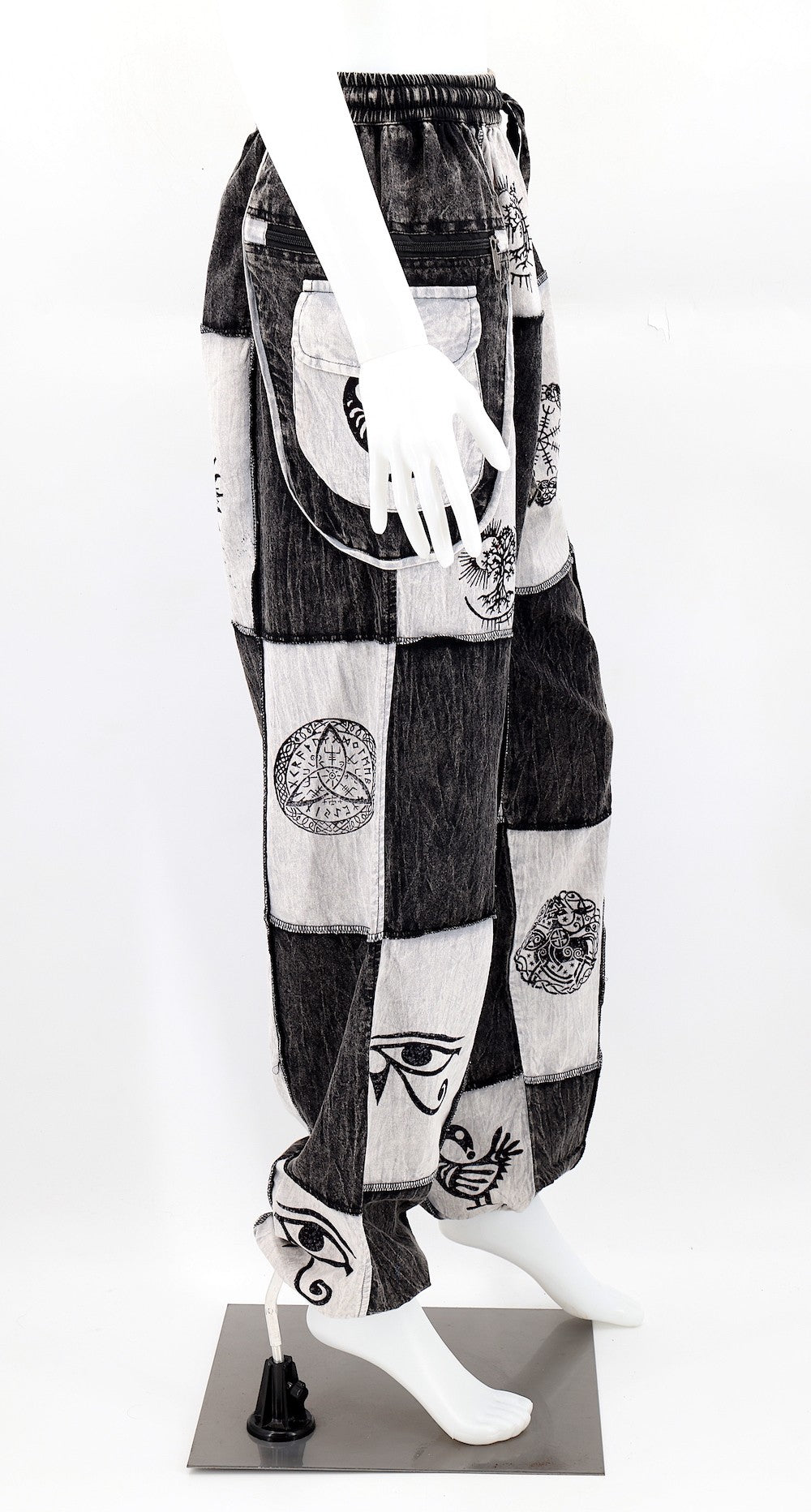 Patchwork Joggers Black/White