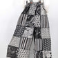 Patchwork Overalls Black/White Geometric