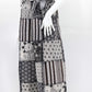 Patchwork Overalls Black/White Geometric