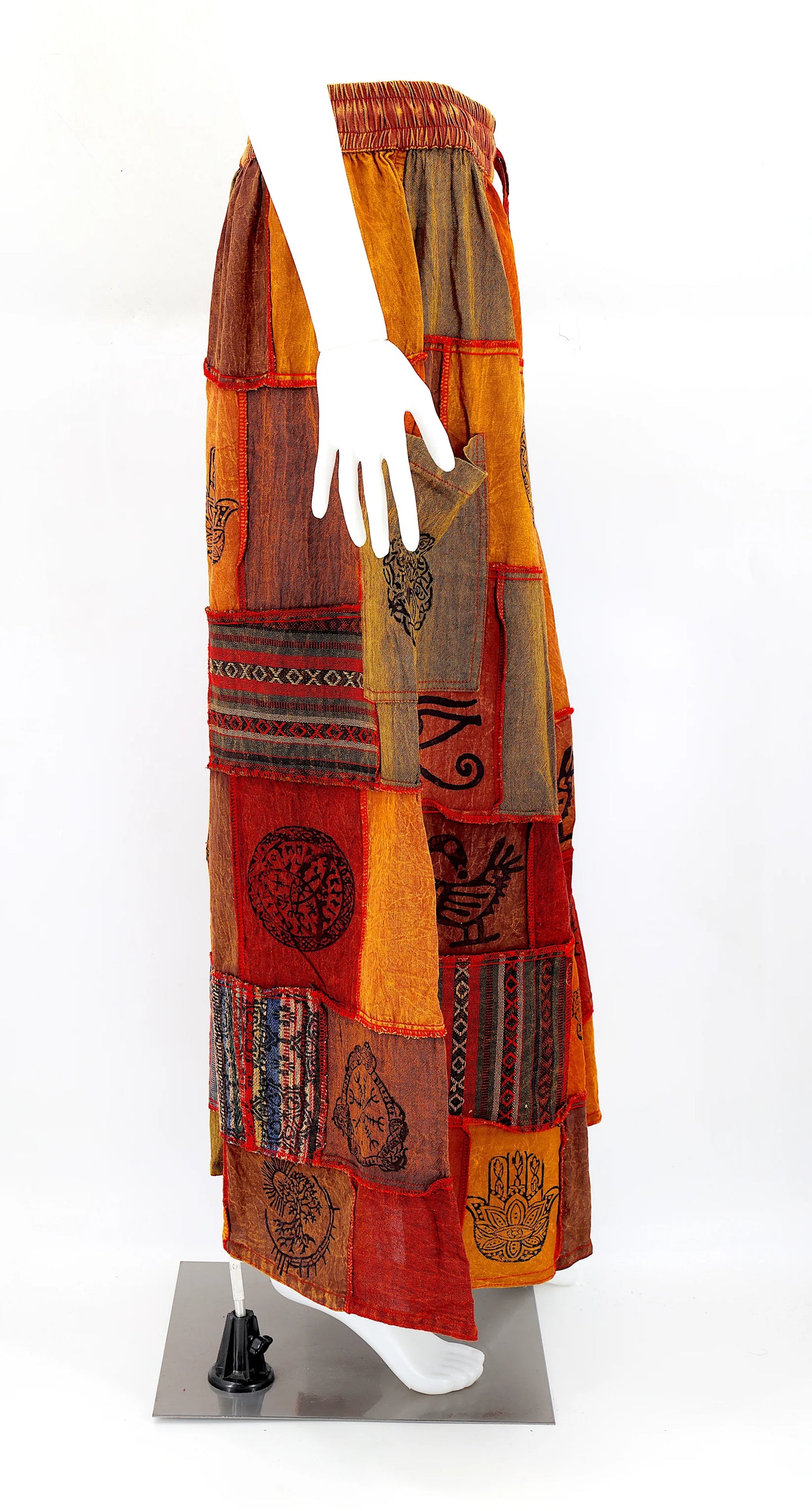 Patchwork Pants - Brown
