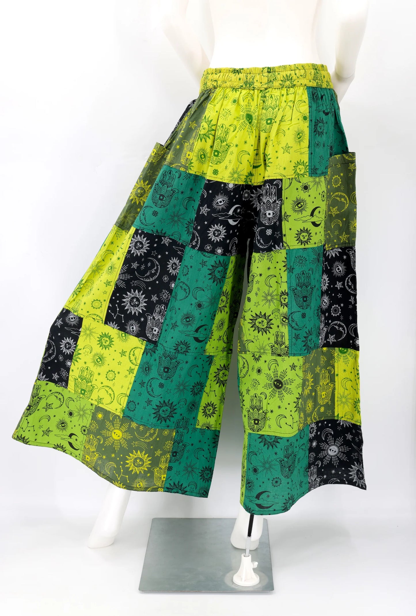 Patchwork Pants - Green Celestial