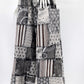 Patchwork Pants - Black/White Geometric